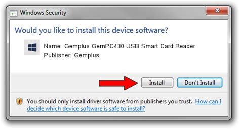 does anyone know of a driver for win7 for gempc430 smart card 